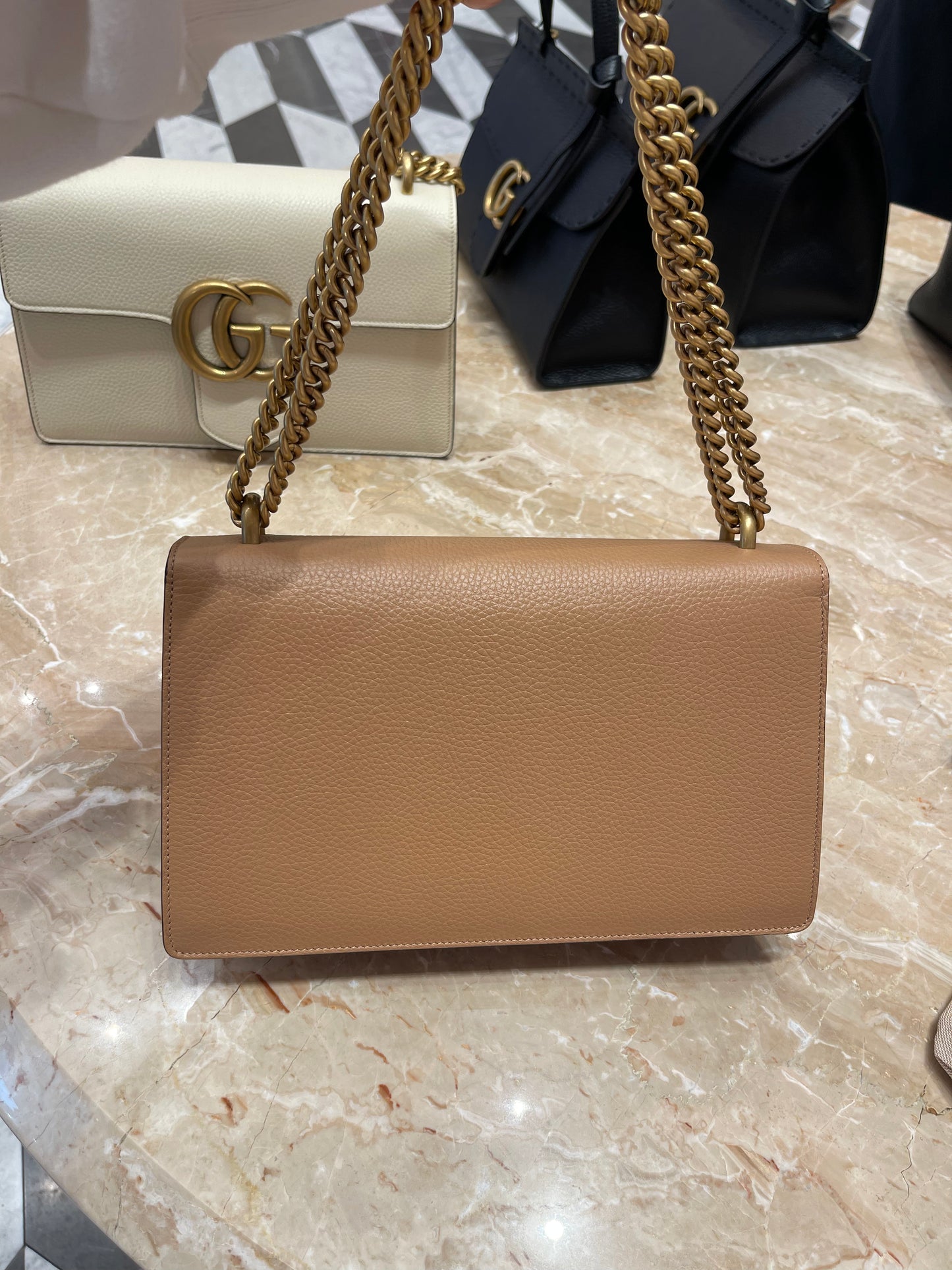 Gucci GG Marmont cellarius handbag古馳金色鏈條肩背包