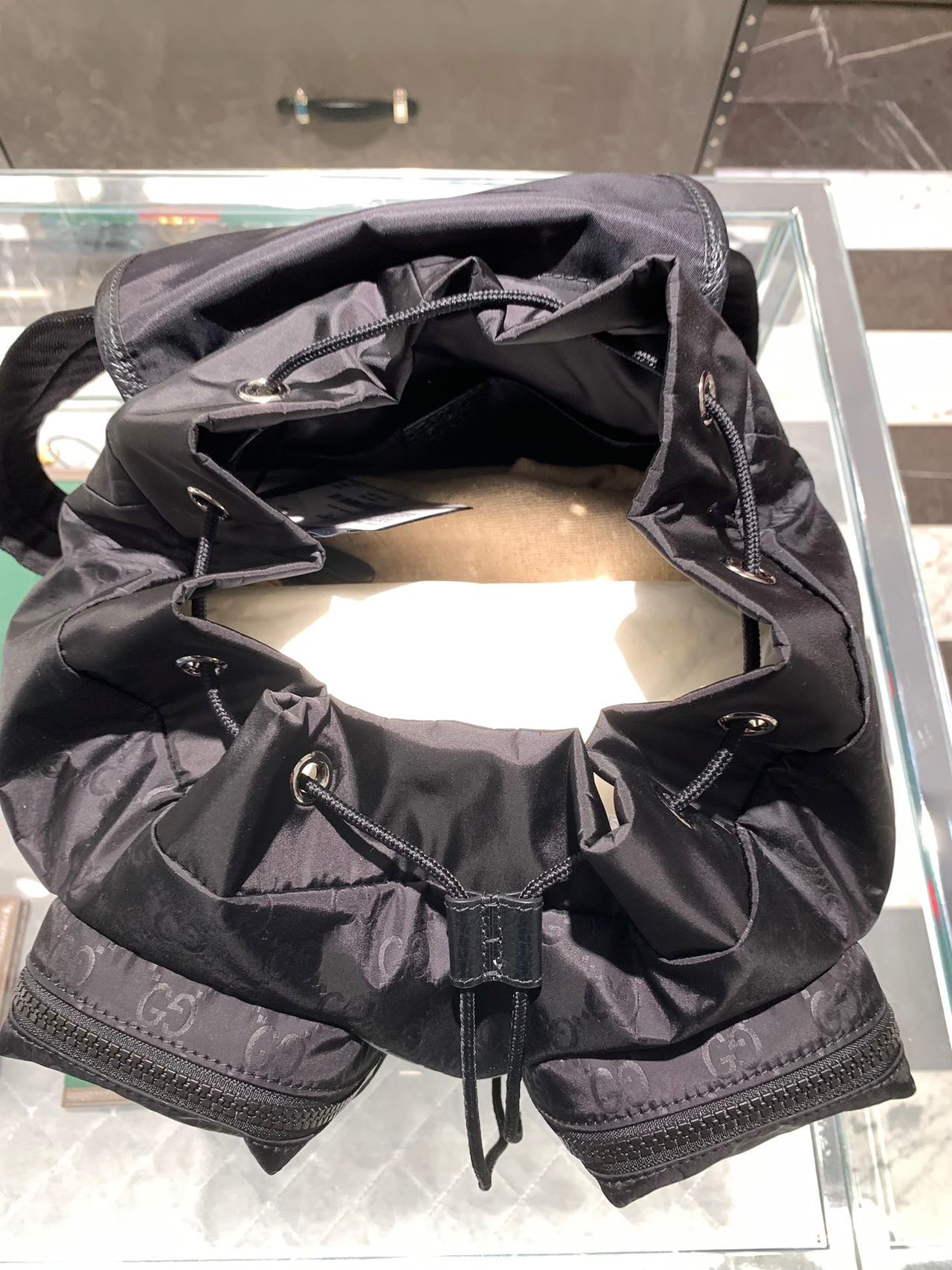 Gucci nylon backpack 古馳尼龍老花雙肩後背包
