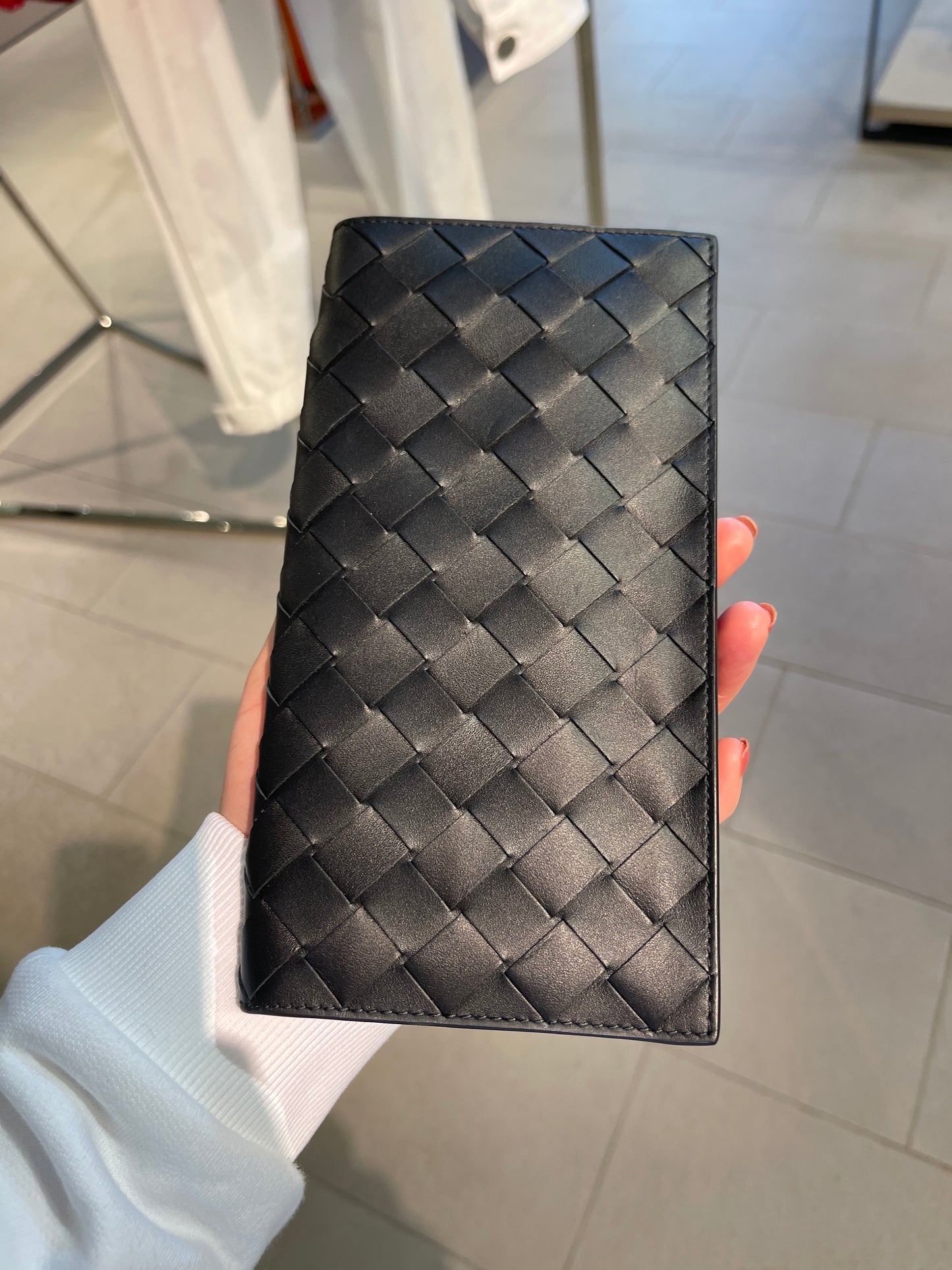 Bottega Veneta man wallet / BV男士編織長夾黑色
