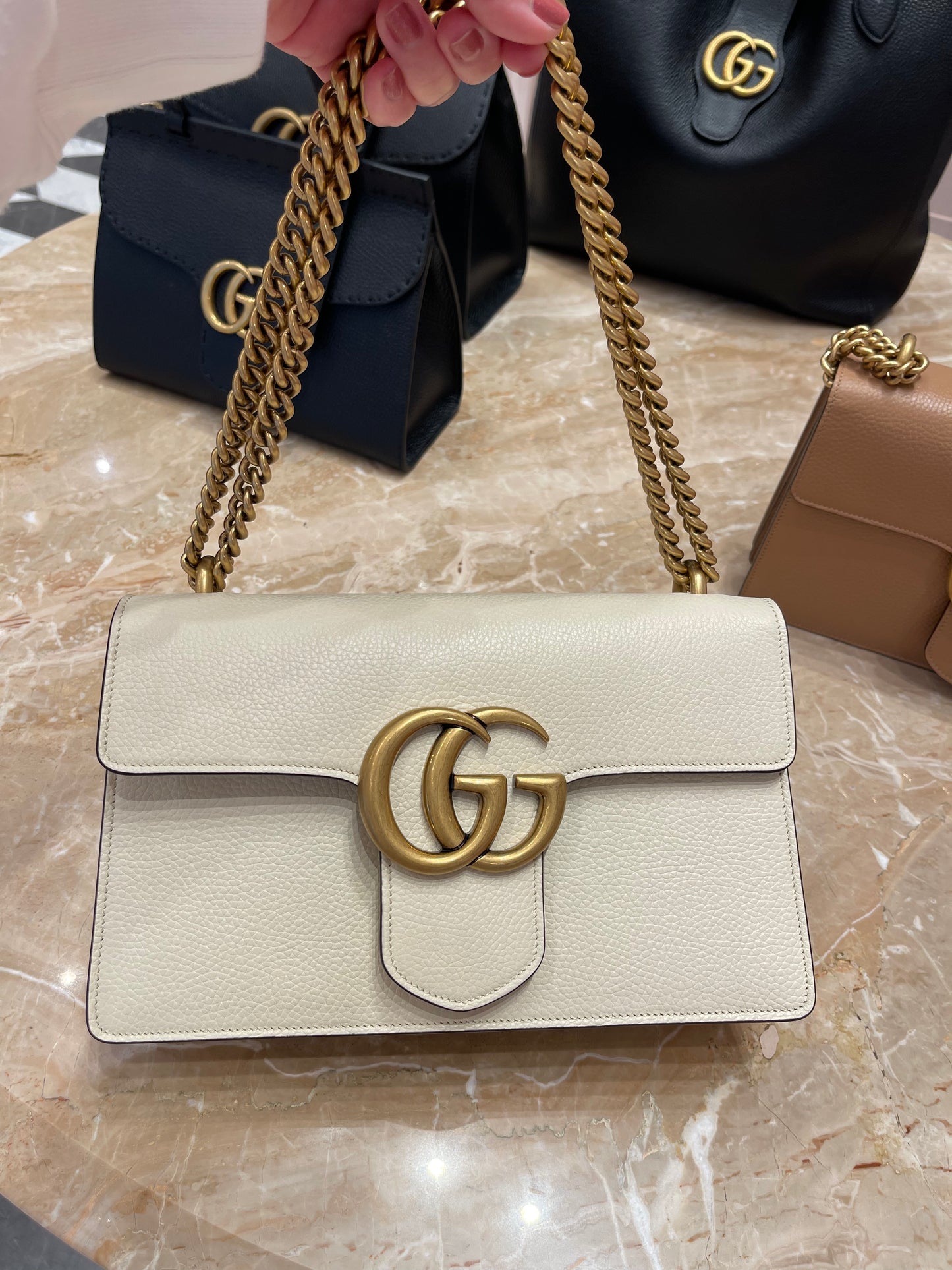 Gucci GG Marmont cellarius handbag古馳金色鏈條肩背包