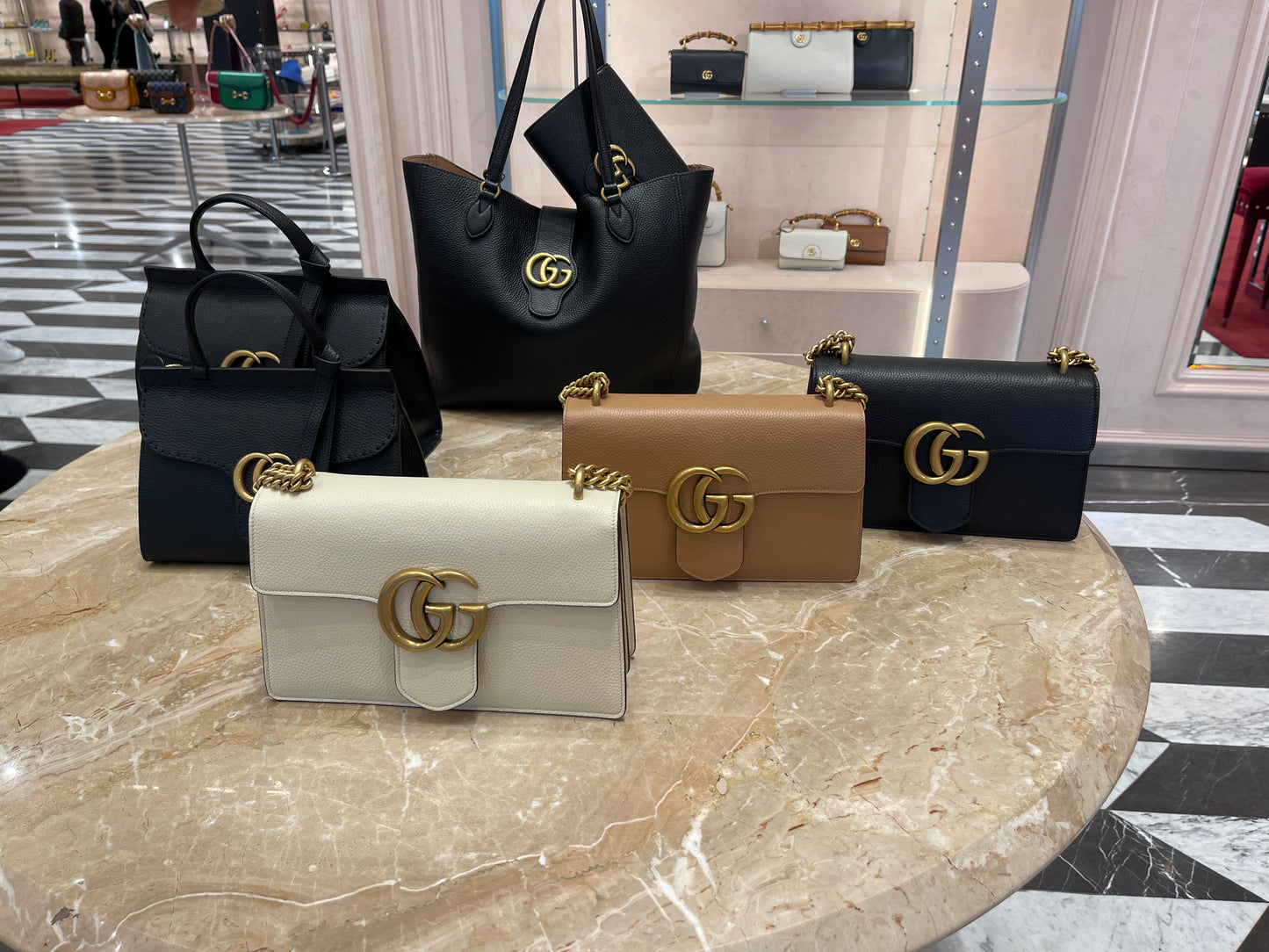 Gucci GG Marmont cellarius handbag古馳金色鏈條肩背包