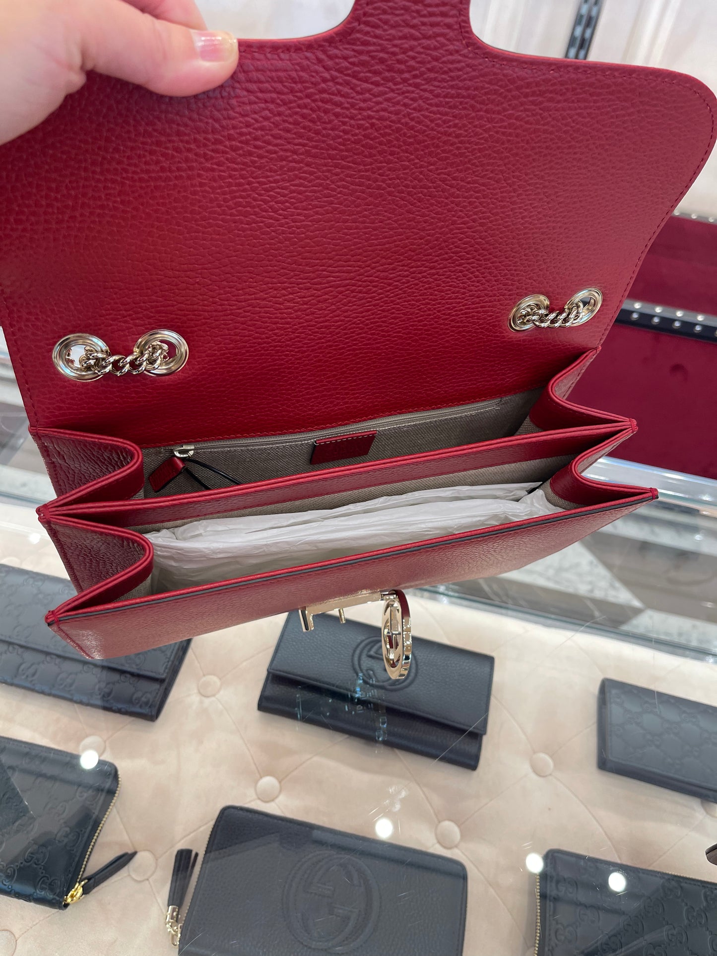 Gucci GG chain shoulder bag 古馳GG鏈條包