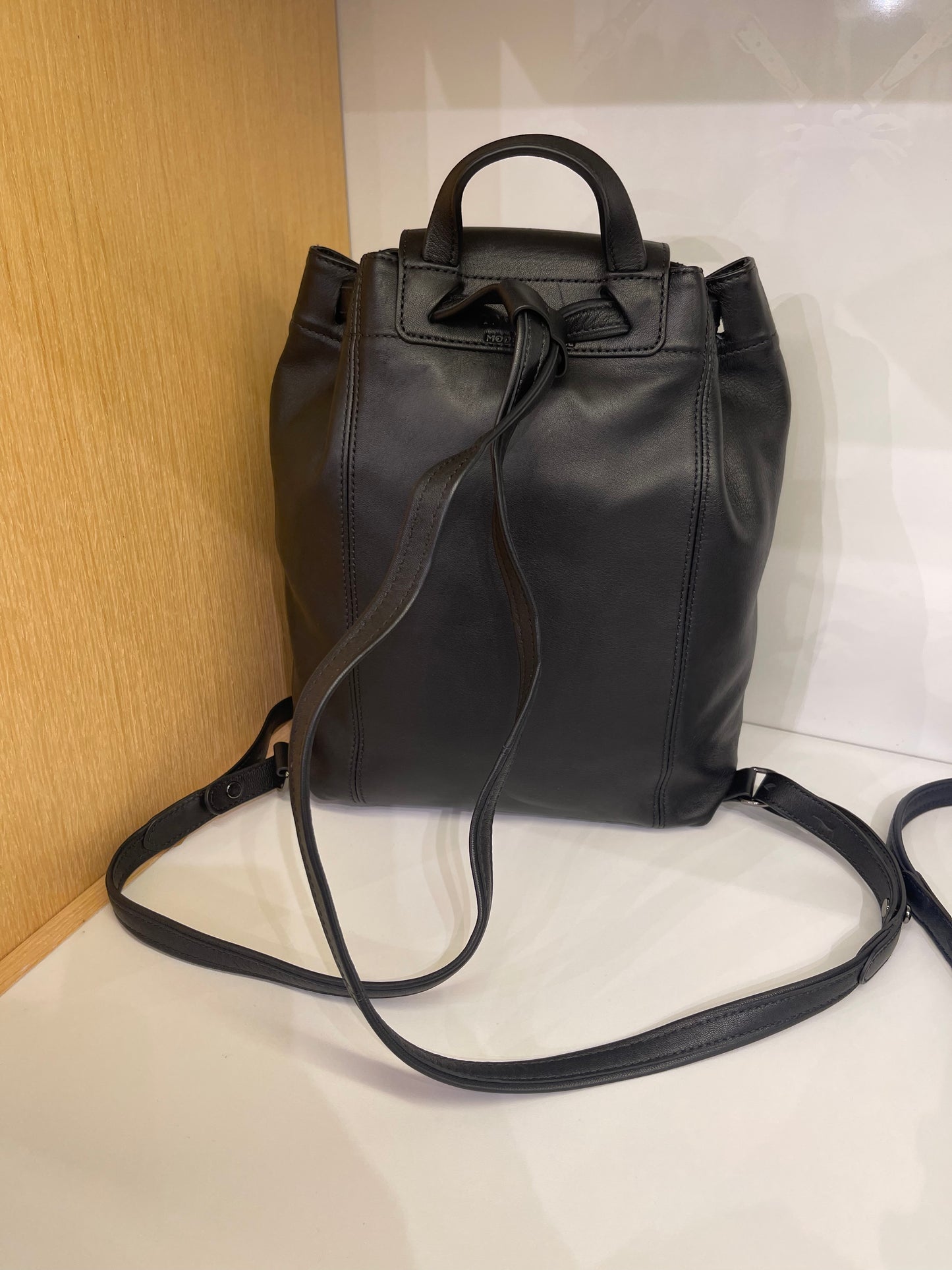 Longchamp leather backpack 龍香皮革後背包