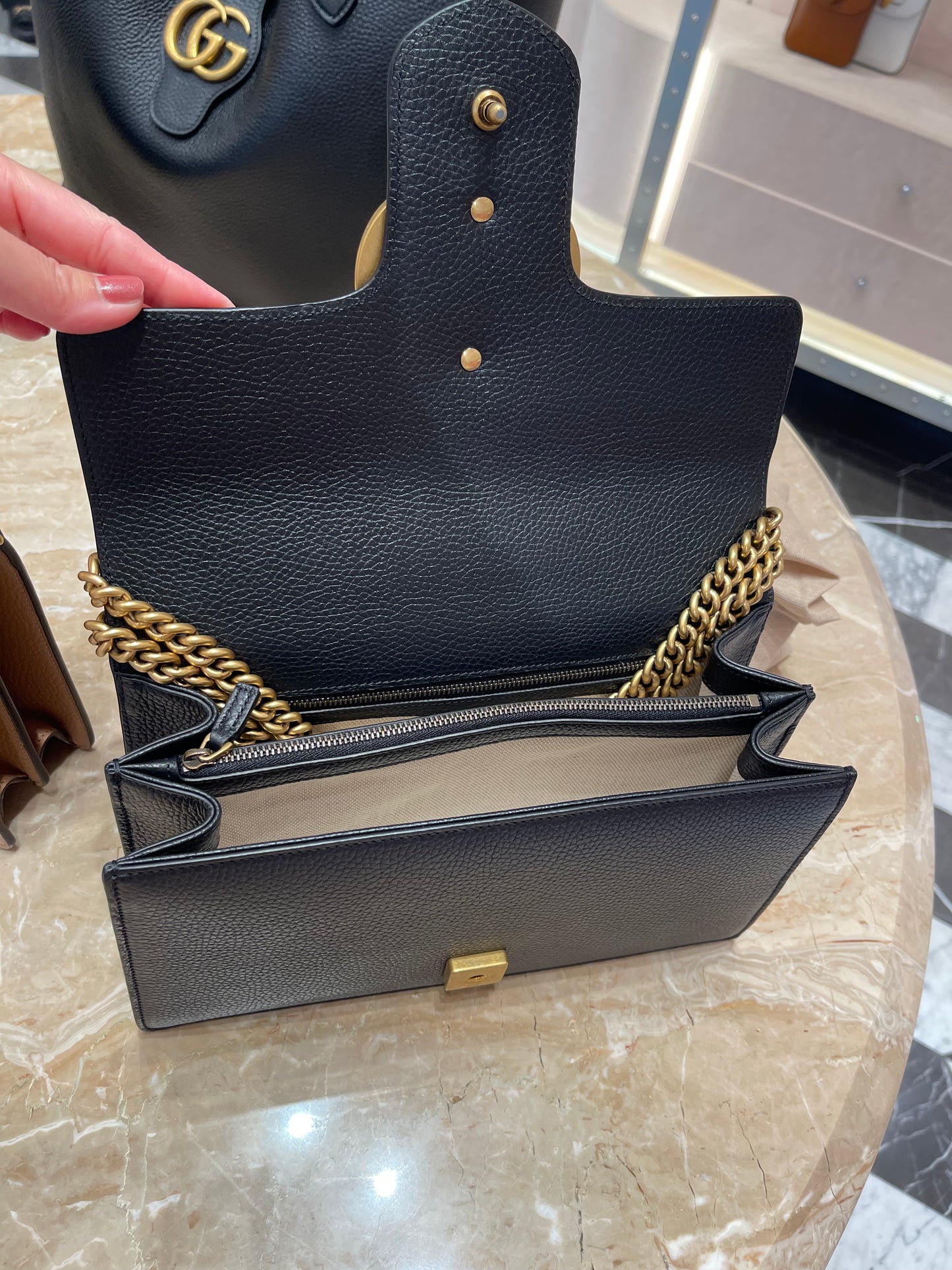Gucci GG Marmont cellarius handbag古馳金色鏈條肩背包
