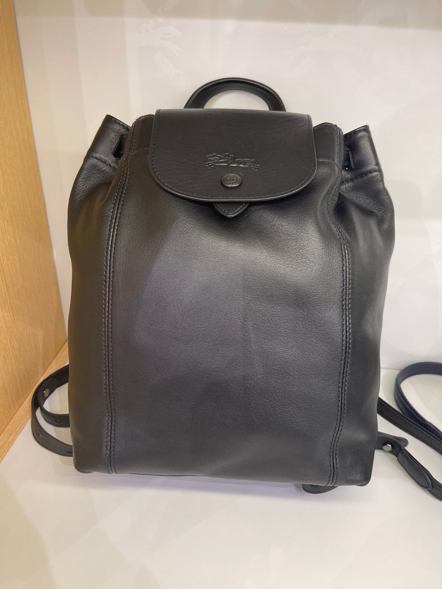Longchamp leather backpack 龍香皮革後背包