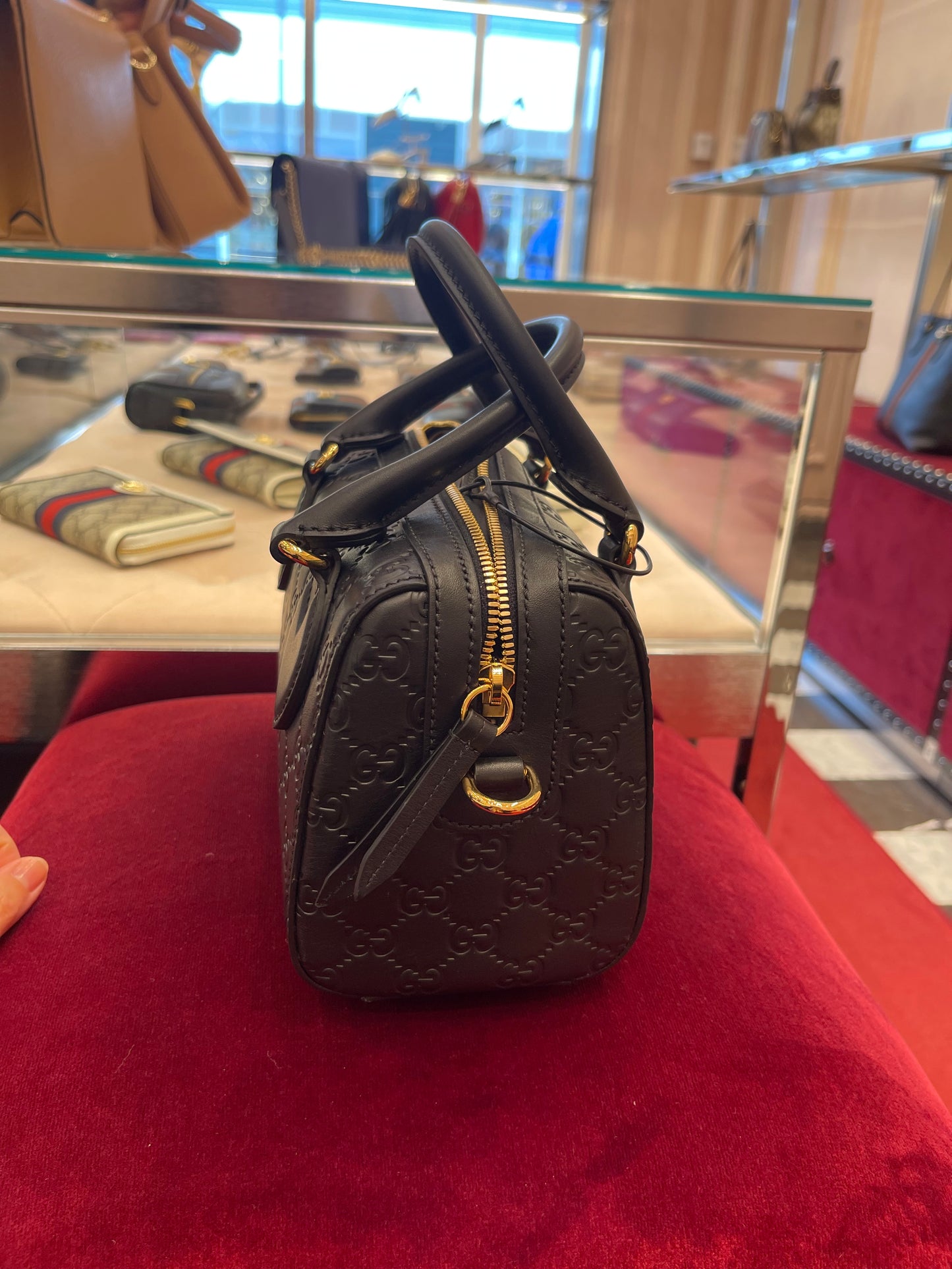 Gucci GG mini boston bag 古馳壓紋老花經典小包