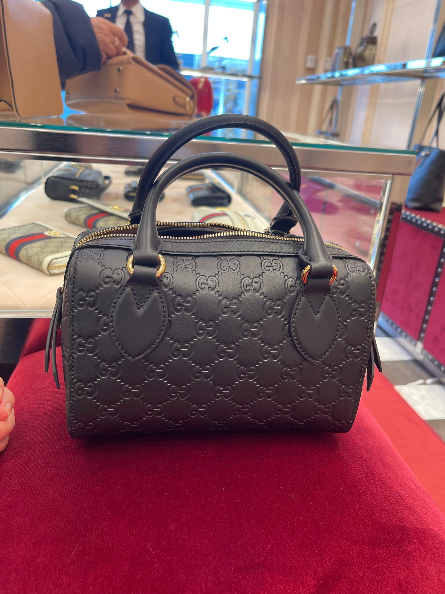 Gucci GG mini boston bag 古馳壓紋老花經典小包