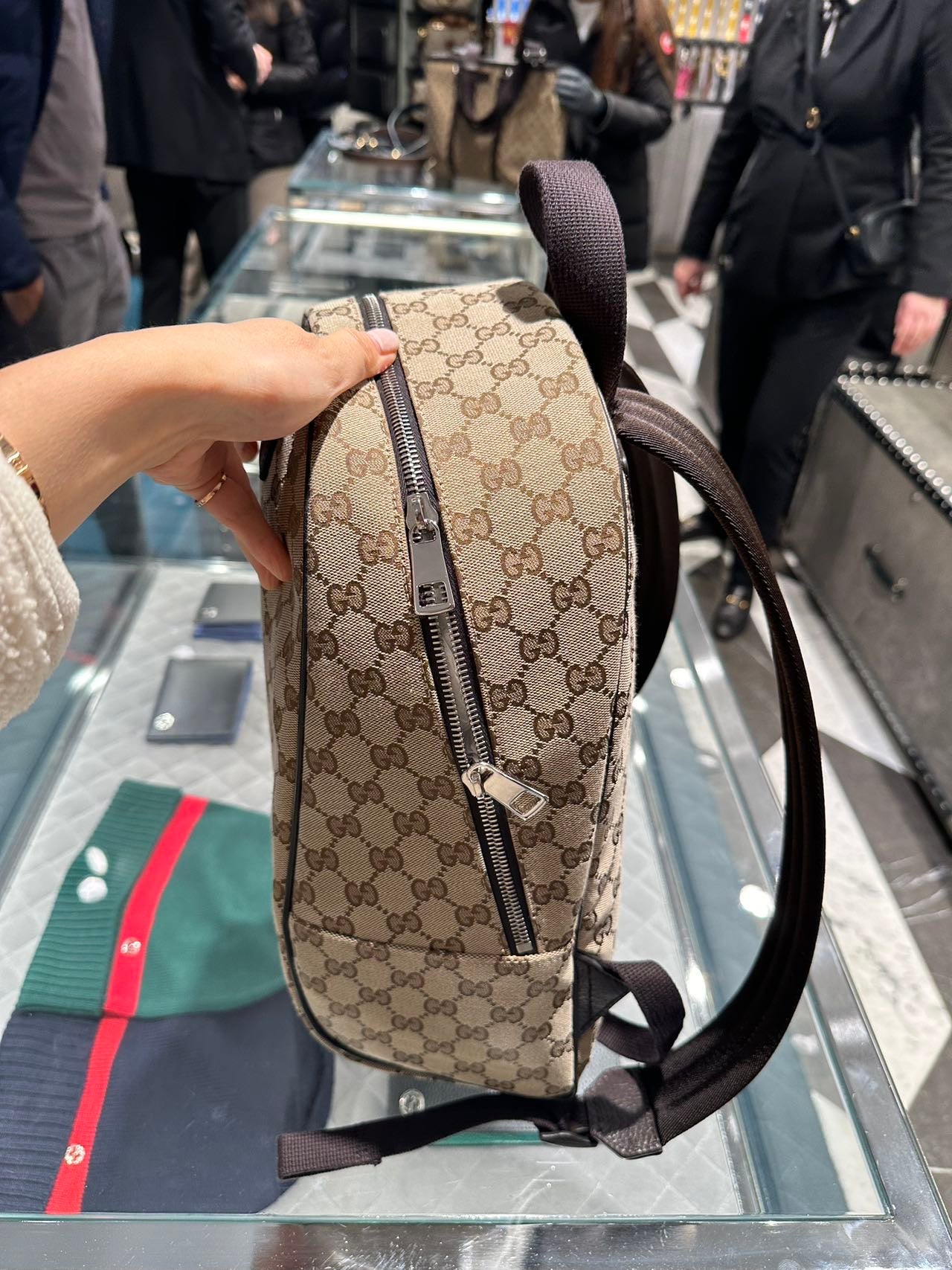 Gucci canvas backpack 古馳帆布老花後背包