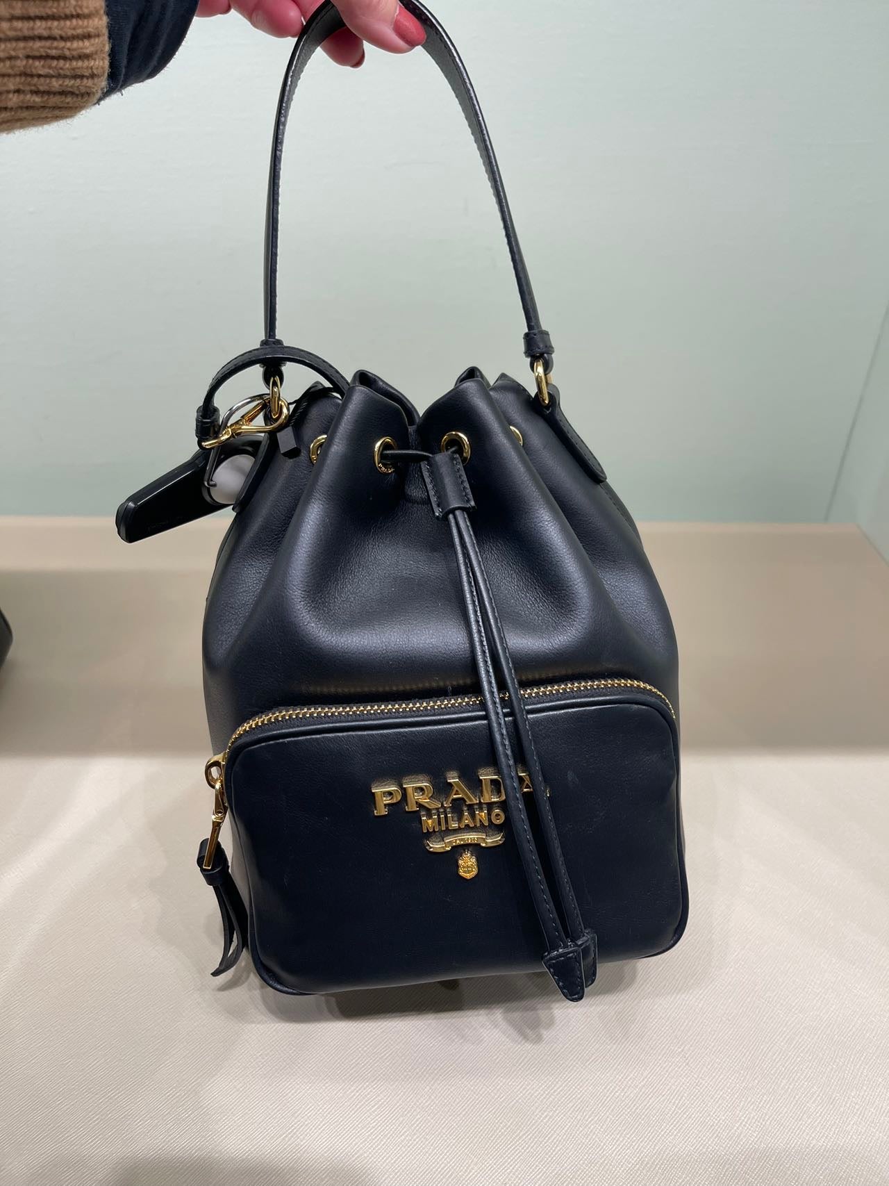 Prada leather bucket bag 普拉達皮革水桶包