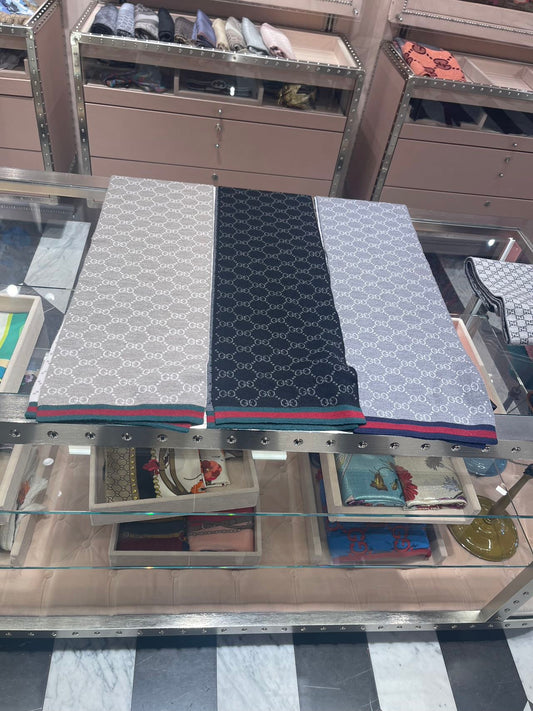 Gucci scarf 古馳雙面羊毛針織圍巾