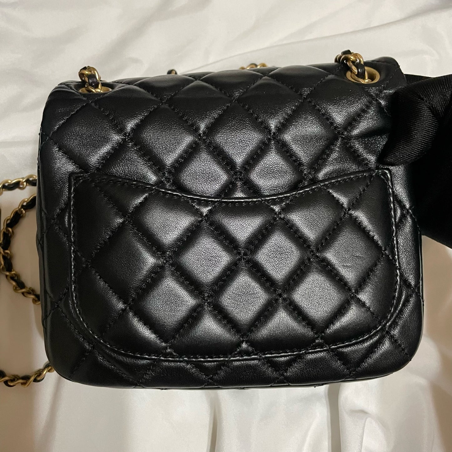 Chanel classic flap gold ball香奈兒黑色金球方胖子