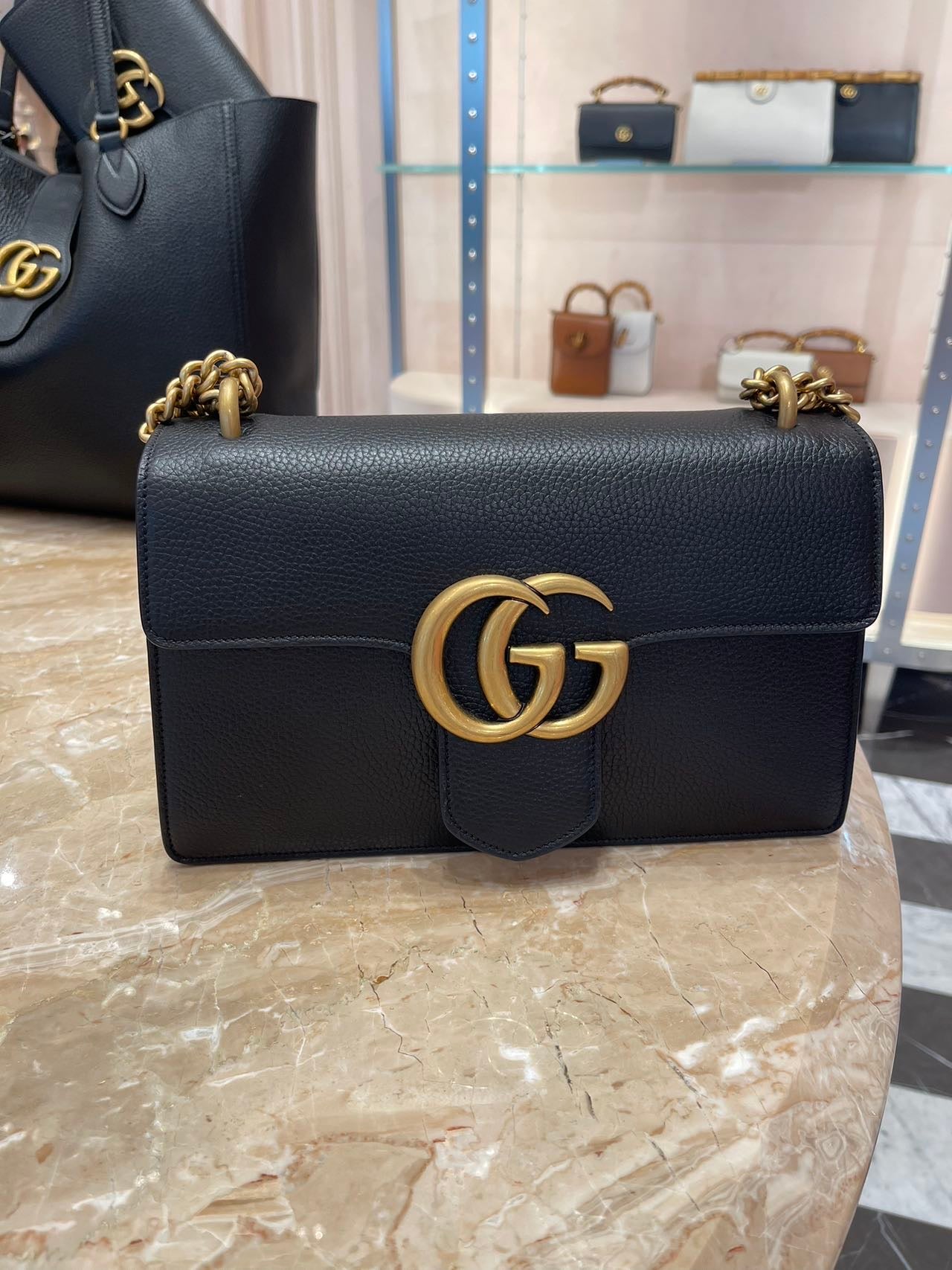 Gucci GG Marmont cellarius handbag古馳金色鏈條肩背包
