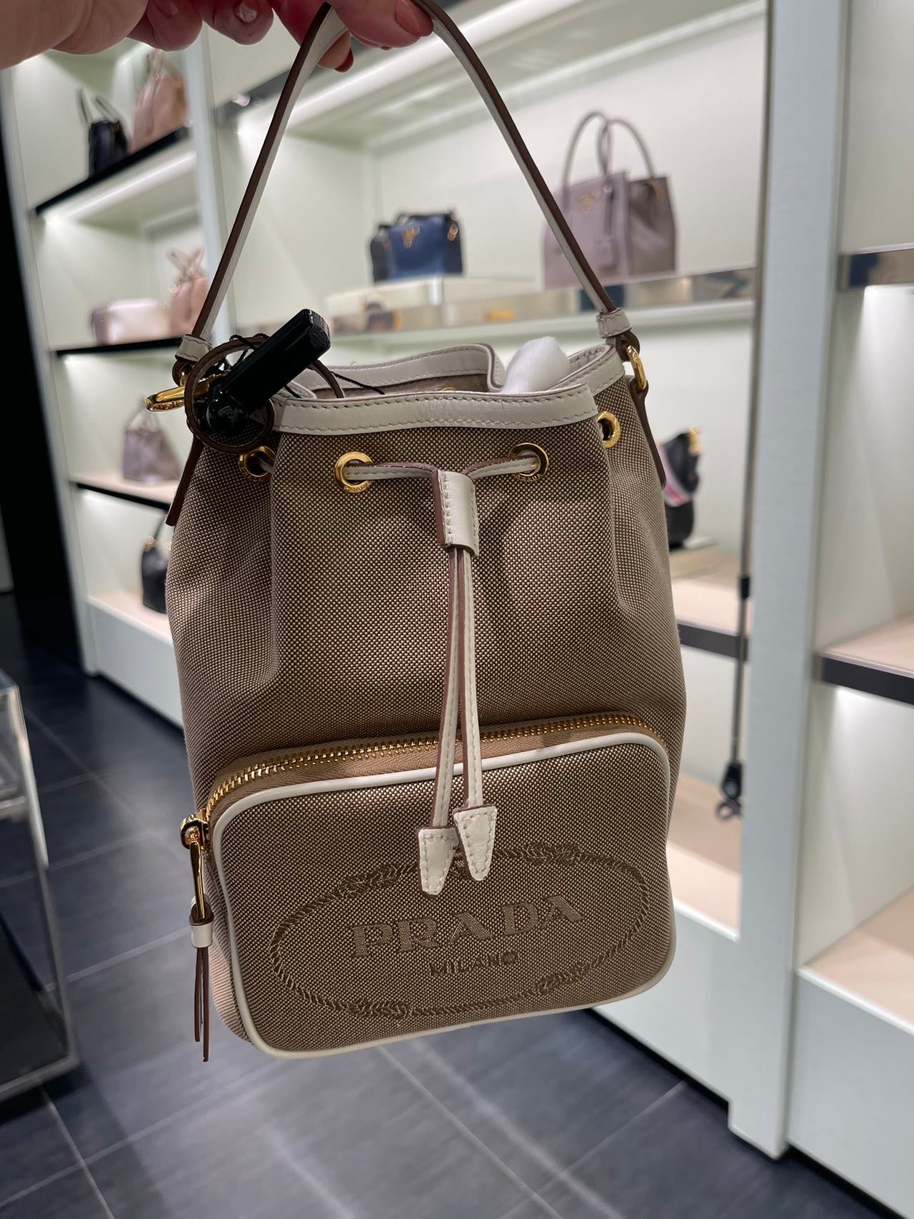Prada canvas bucket bag 普拉達帆布水桶包
