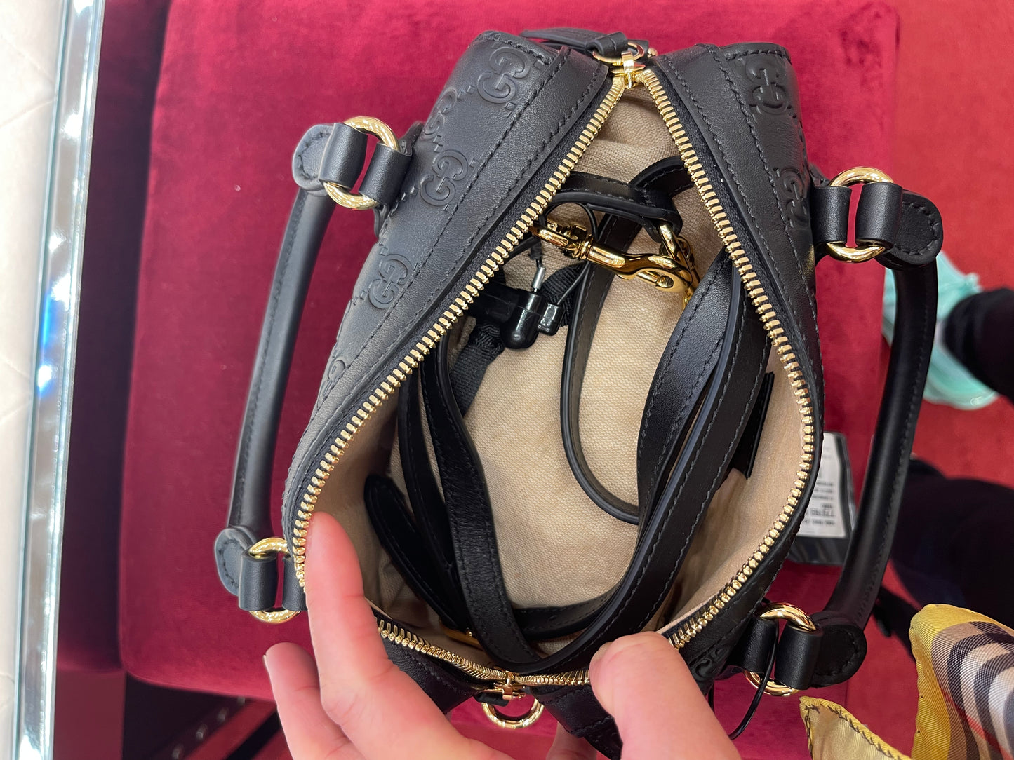 Gucci GG mini boston bag 古馳壓紋老花經典小包