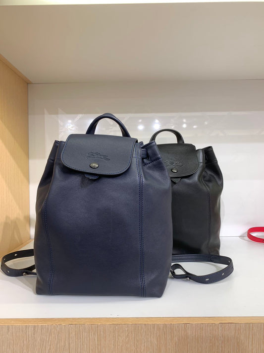 Longchamp leather backpack 龍香皮革後背包