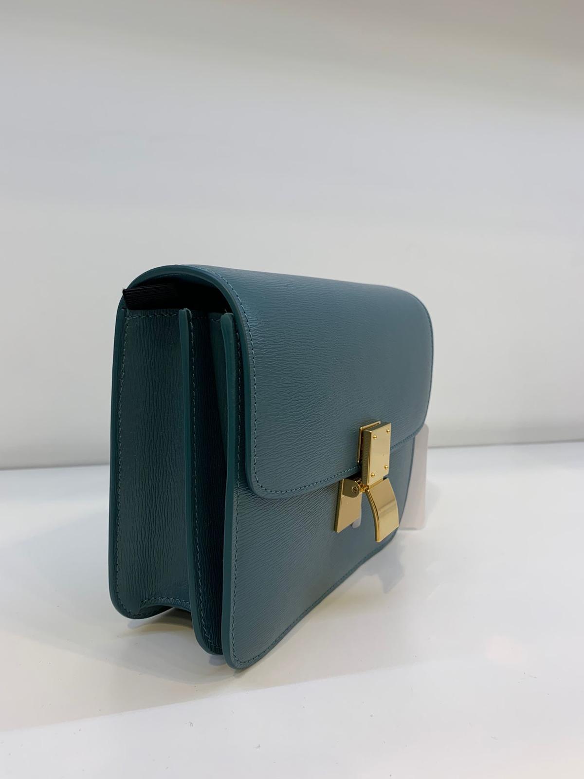 Celine Teen Classic liege 思琳經典木紋小牛皮肩背包*