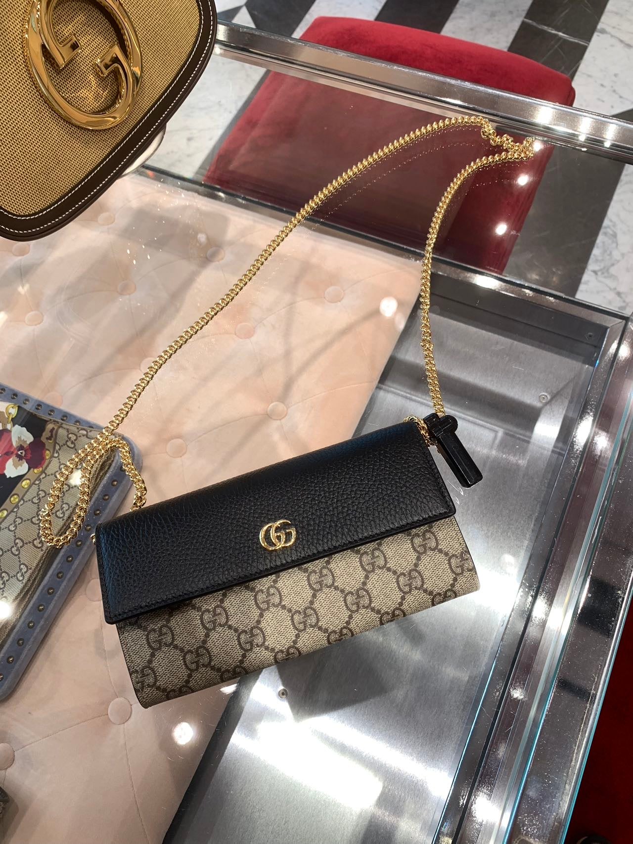 Gucci wallet on chain 古馳鏈條皮夾