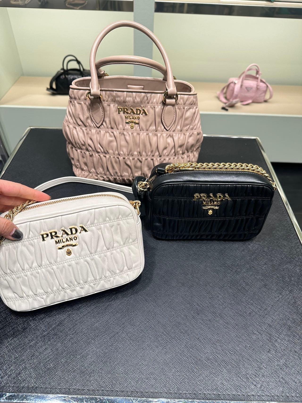 Prada Matelassé camera bag 普拉達抓皺相機包