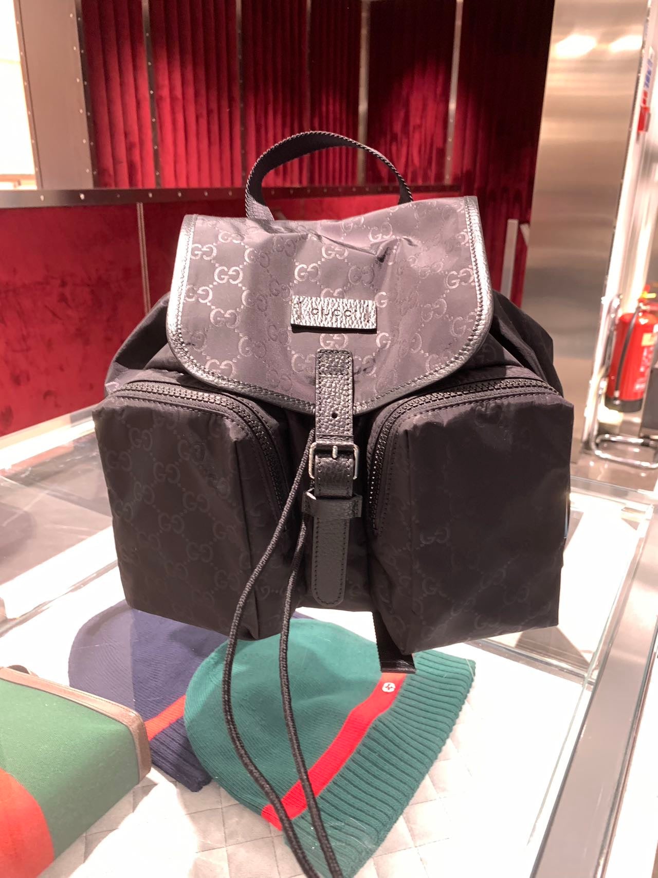 Gucci nylon backpack 古馳尼龍老花雙肩後背包