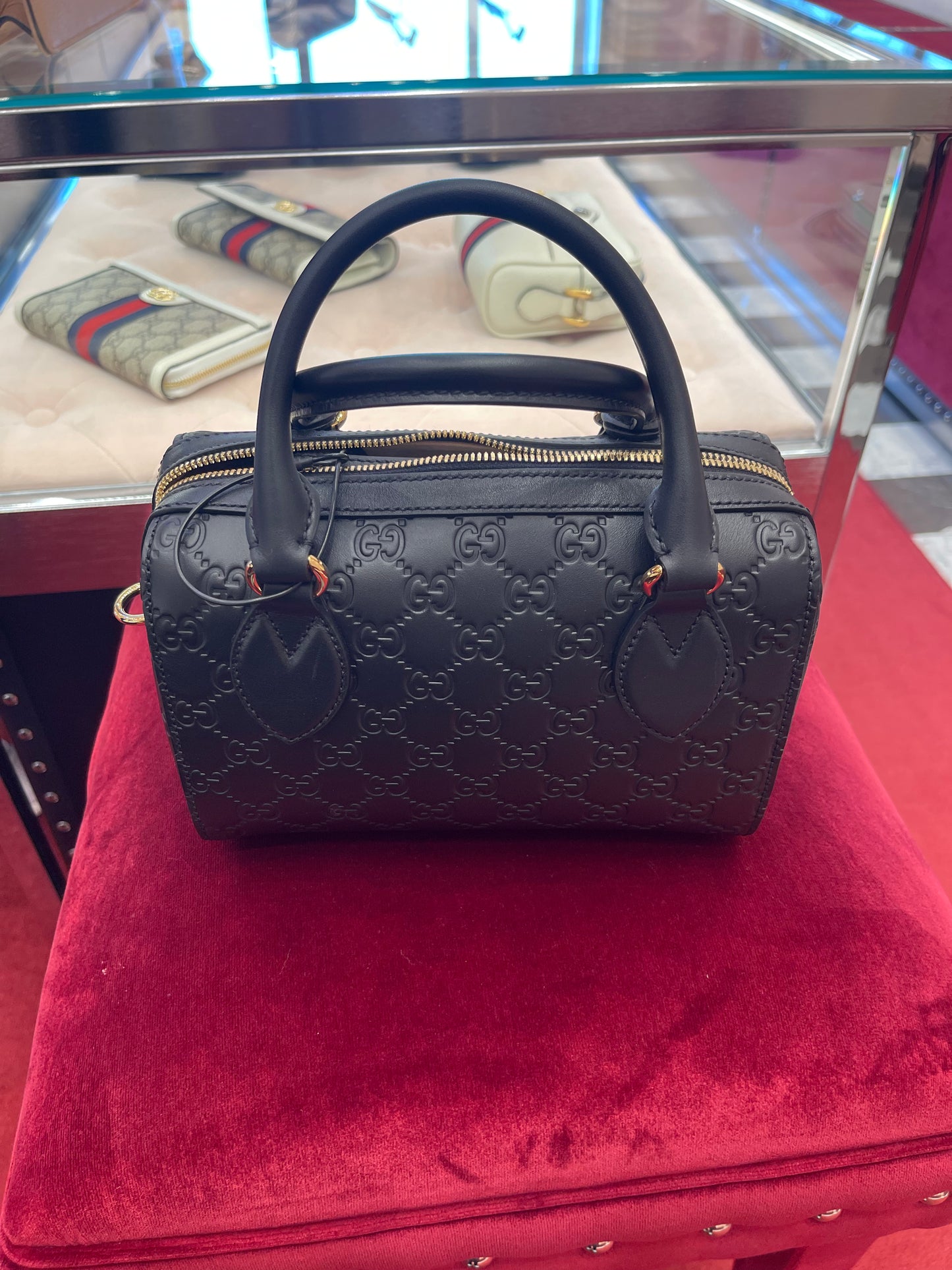 Gucci GG mini boston bag 古馳壓紋老花經典小包