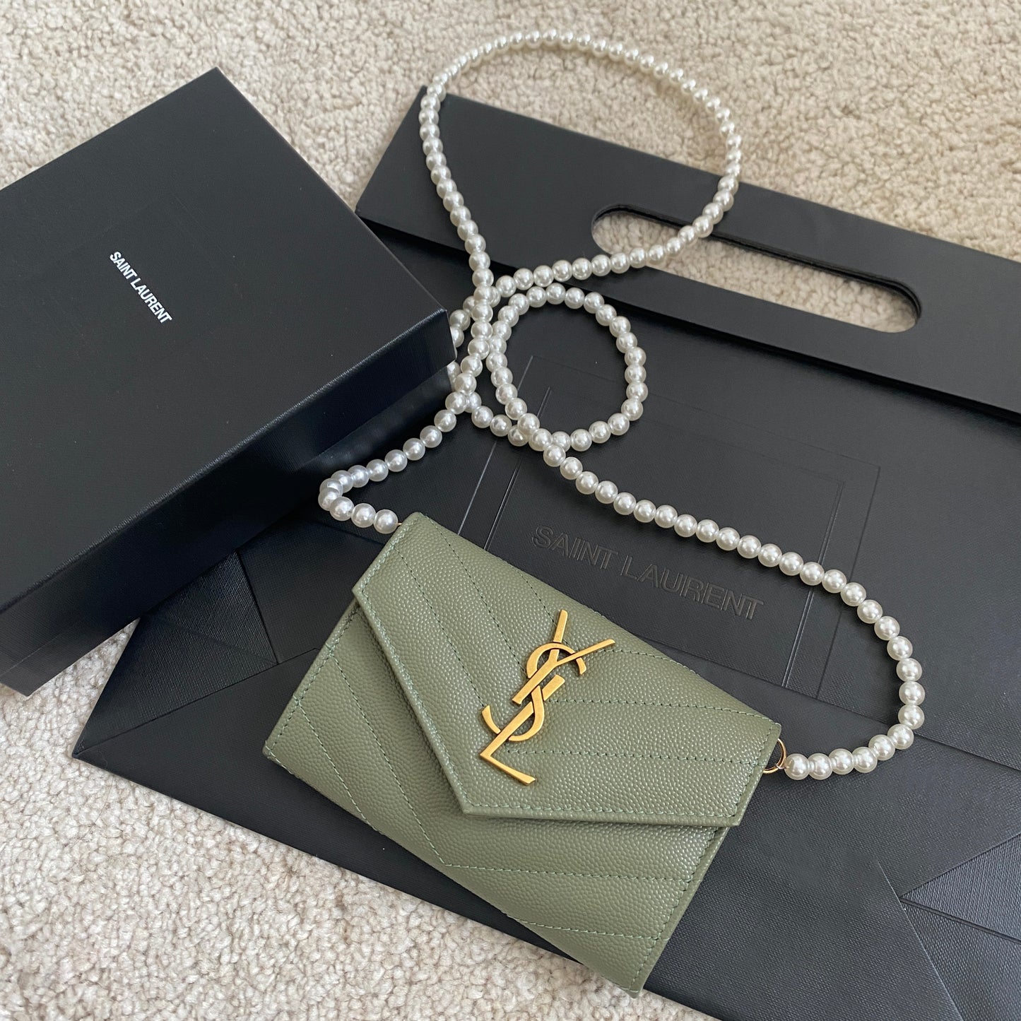 YSL saint Laurant card holder 聖羅蘭卡夾
