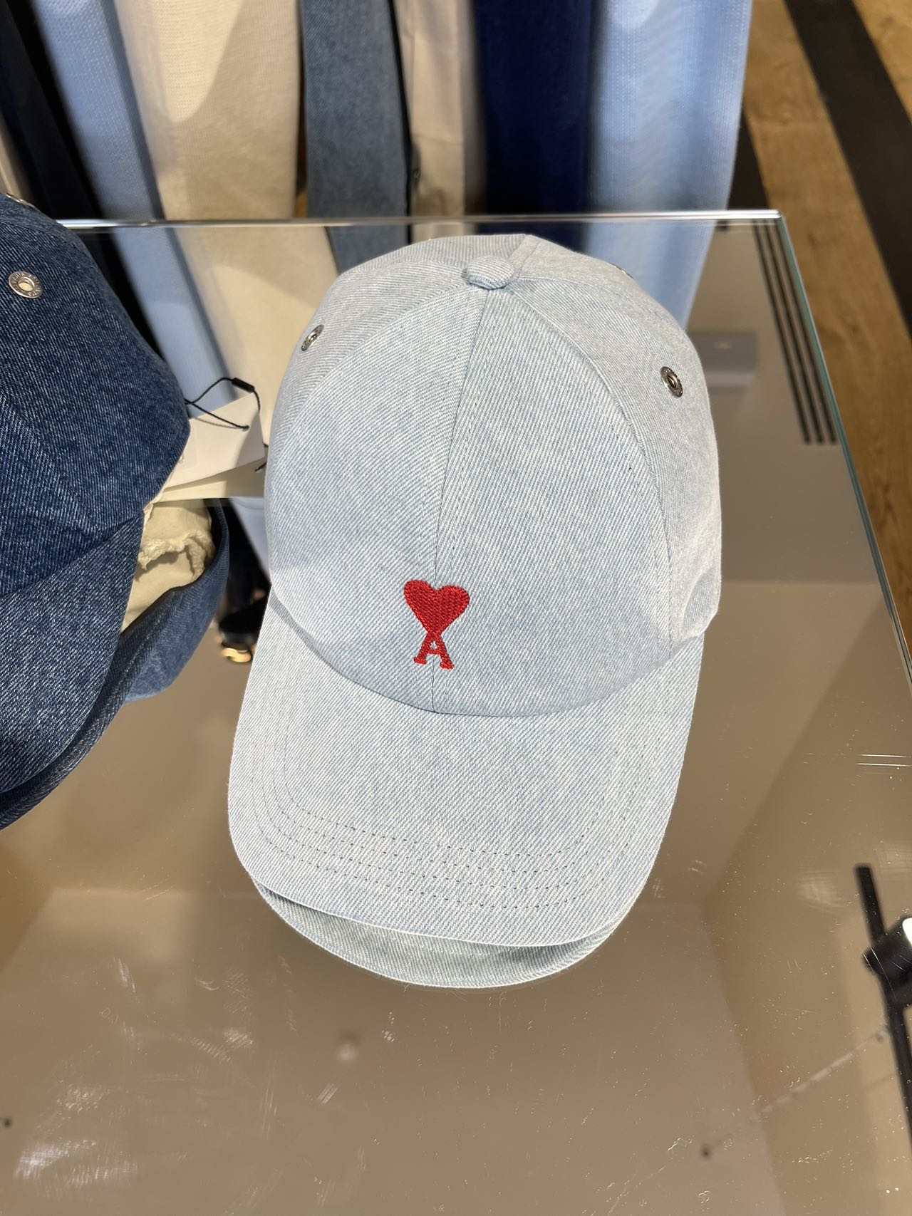 Ami Paris denim cap 中性丹寧棒球帽