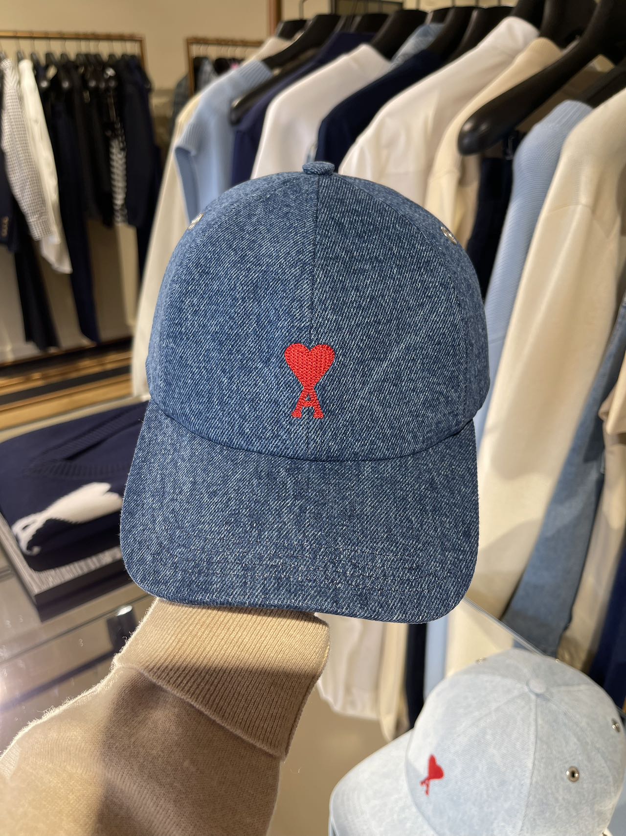 Ami Paris denim cap 中性丹寧棒球帽