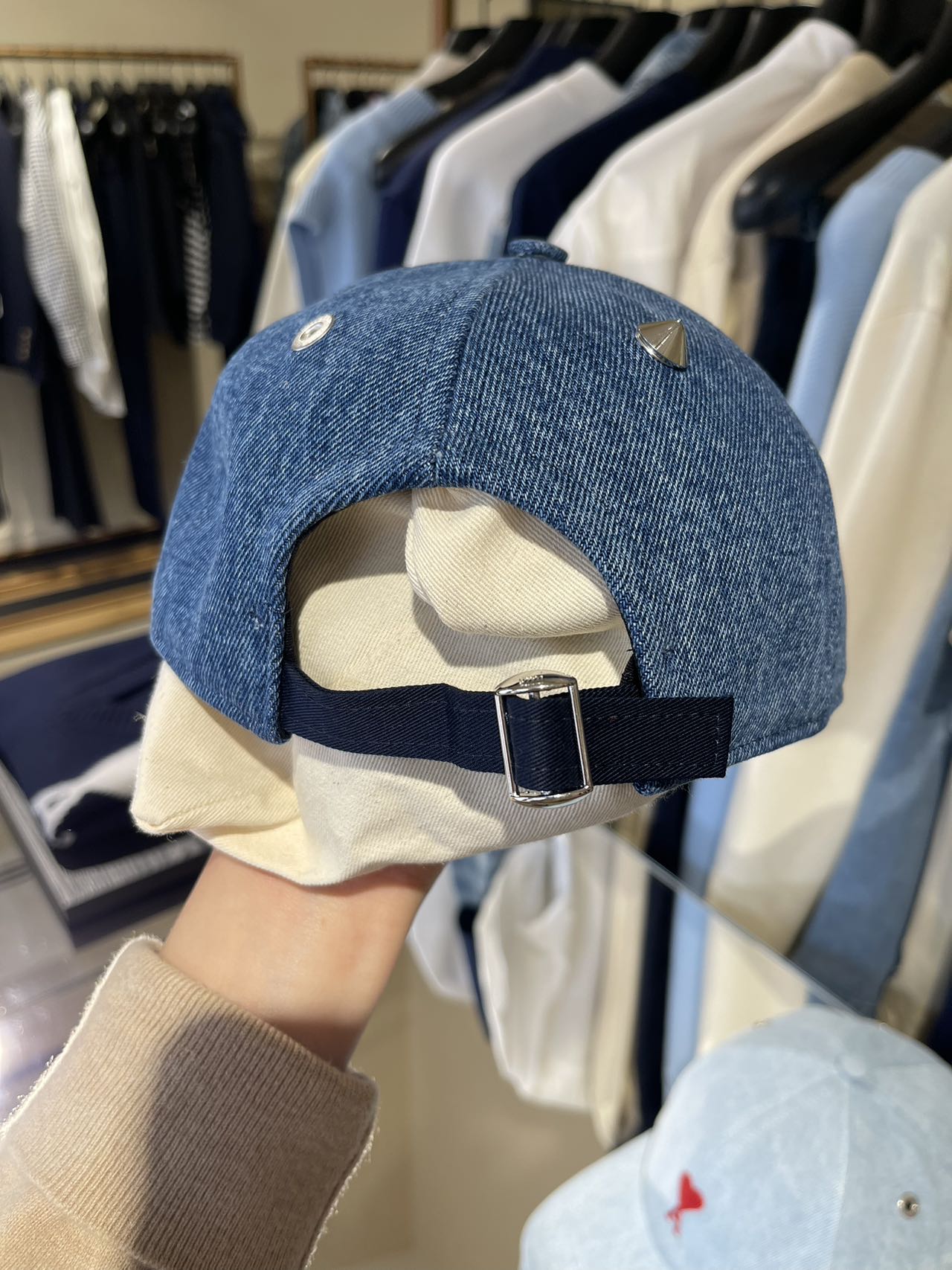 Ami Paris denim cap 中性丹寧棒球帽