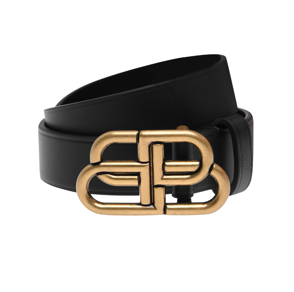 BALENCIAGA BB THIN BELT 巴黎世家BB logo皮帶