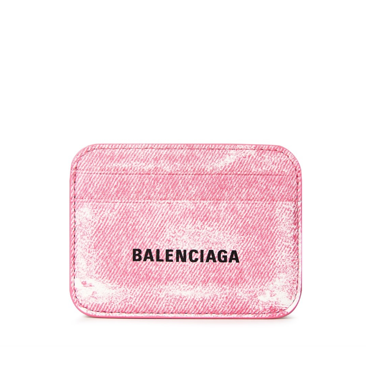 BALENCIAGA pink dnm card holder 巴黎世家粉色丹寧卡夾