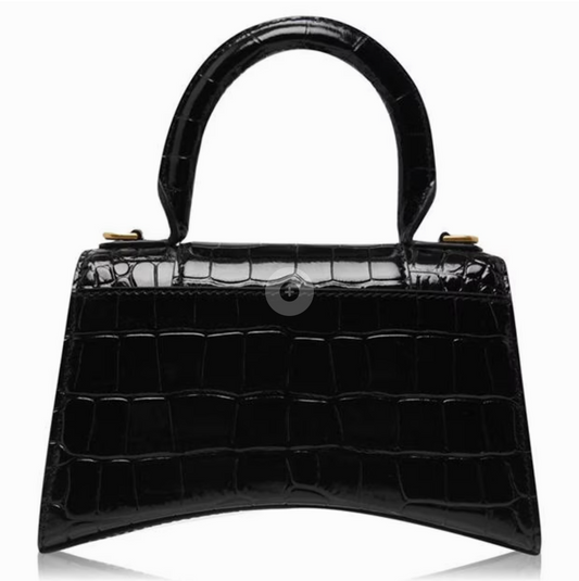 BALENCIAGA HOUR GLASS CROC CROSS BODY BAG 巴黎世家經典壓紋沙漏包