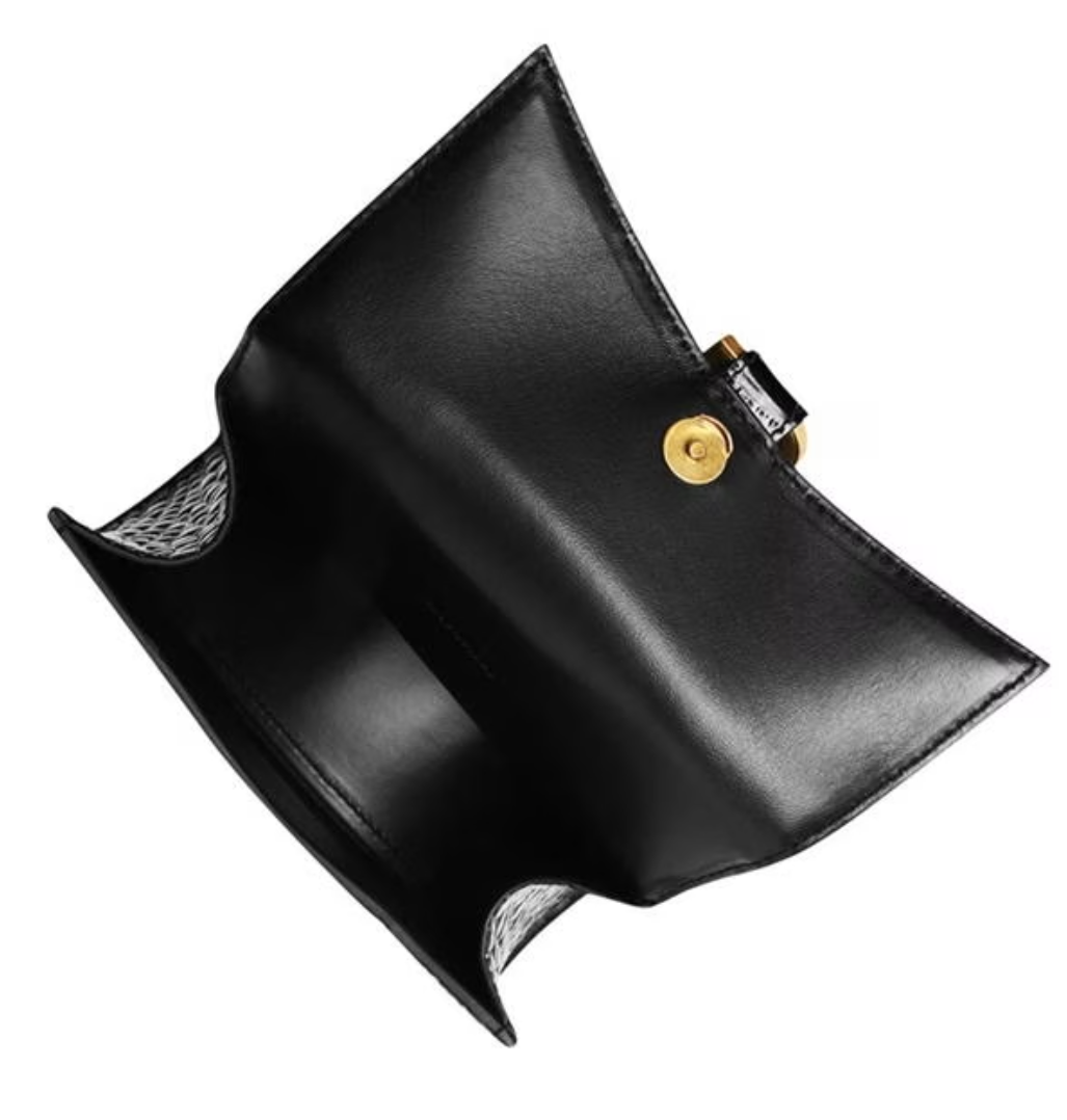 BALENCIAGA HOUR GLASS CROC CROSS BODY BAG 巴黎世家經典壓紋沙漏包